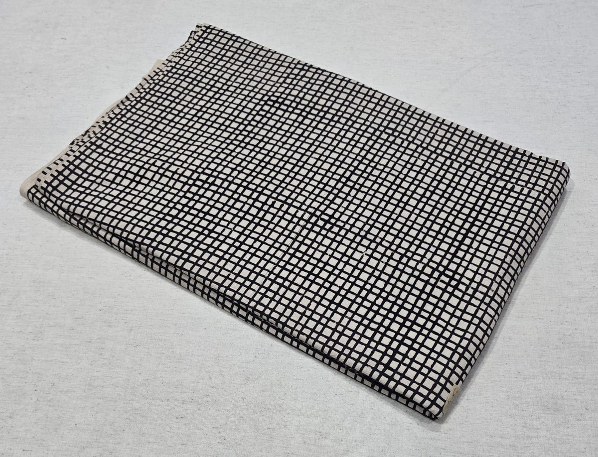 Maroon & Cream Polka Dot Printed Cotton Fabric (BAGRU)