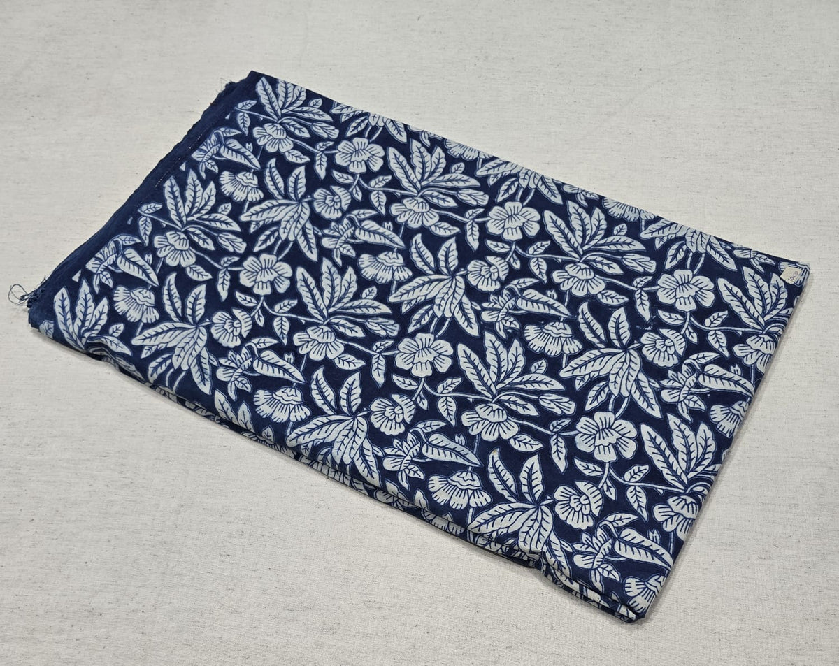 Midnight Floral Garden Indigo Fabric (indiago)
