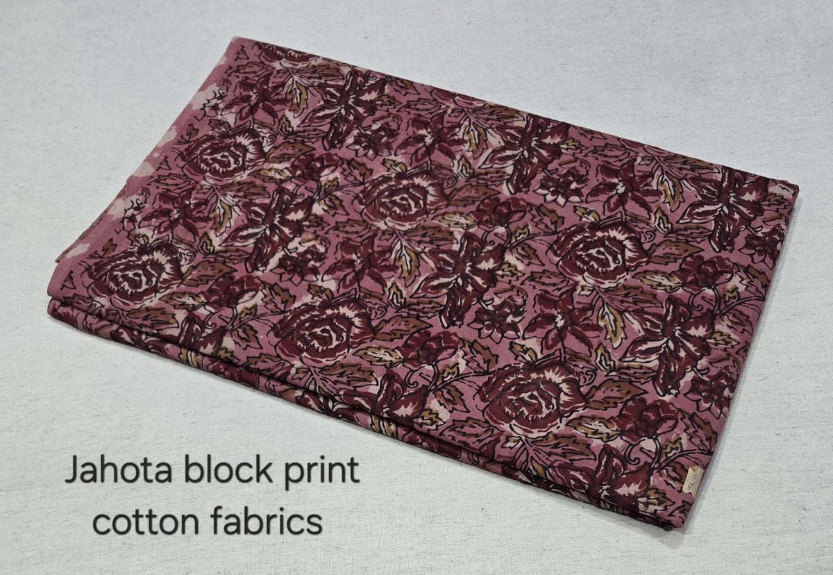 Dusty Rose Floral Jahota Cotton Fabric (jahota)