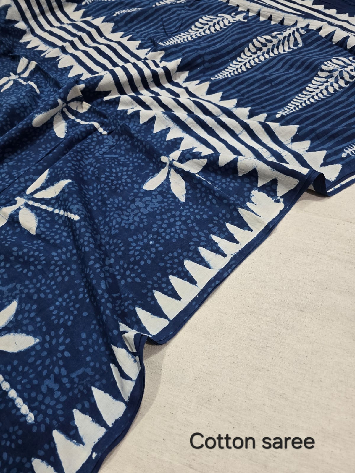 Premium Hand Block Print Cotton Saree 25