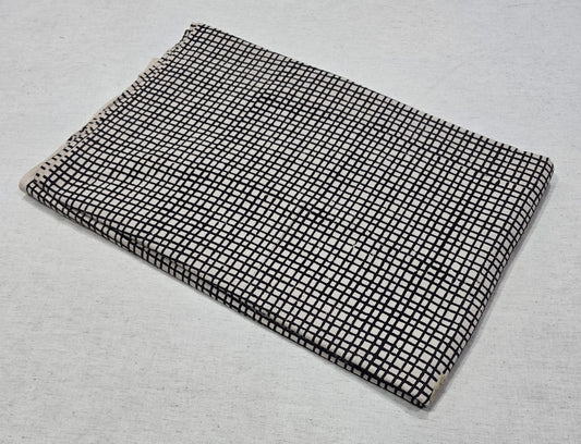 Maroon & Cream Polka Dot Printed Cotton Fabric (BAGRU)