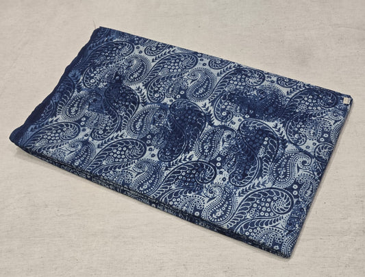 Royal Indigo Paisley Cotton Fabric (indiago)