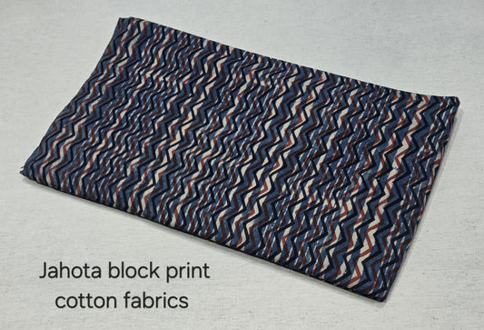 Indigo Chevron Jahota Cotton Fabric (jahota)