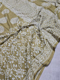 Hand Block Printed Cotton Mulmul Saree - 04