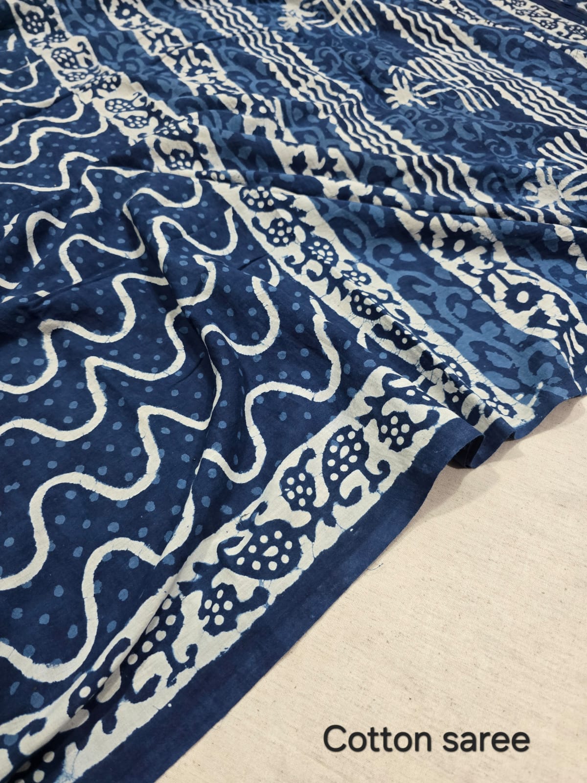 Premium Hand Block Print Cotton Saree 23