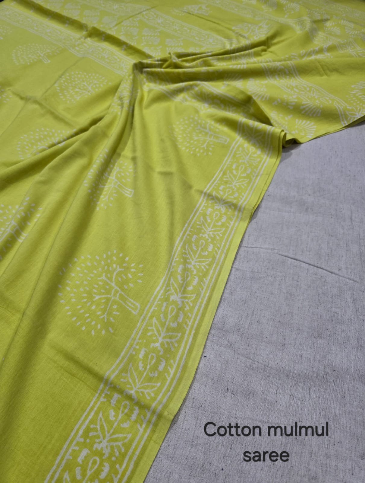 Premium Hand Block Print Cotton Saree 27