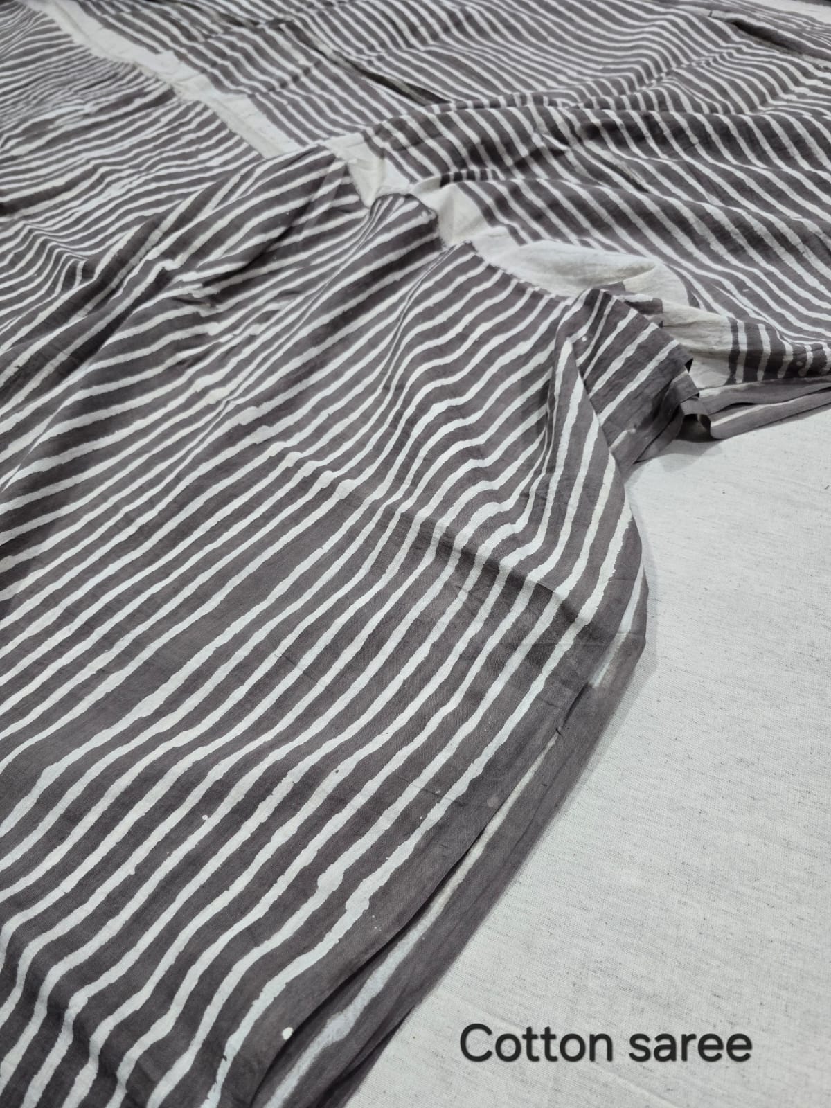 Premium Hand Block Print Cotton Saree 21