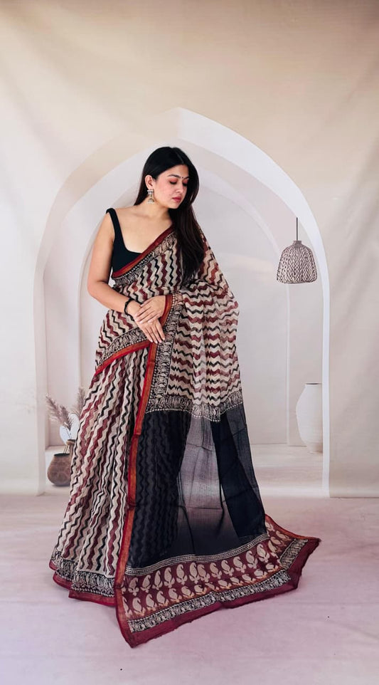 kota_doria_saree - the_bagru_vastrakala